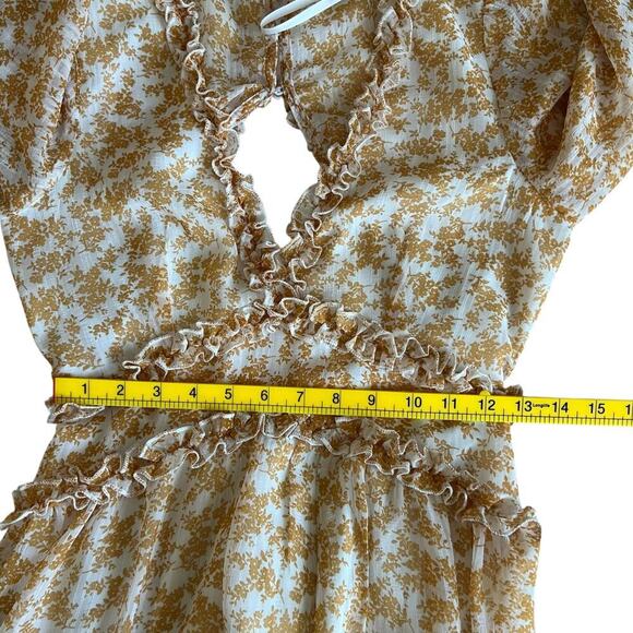 Saint + Secrets Women Dress Small Romantic Coquette Ruffle Ditsy Floral - Picture 11 of 13